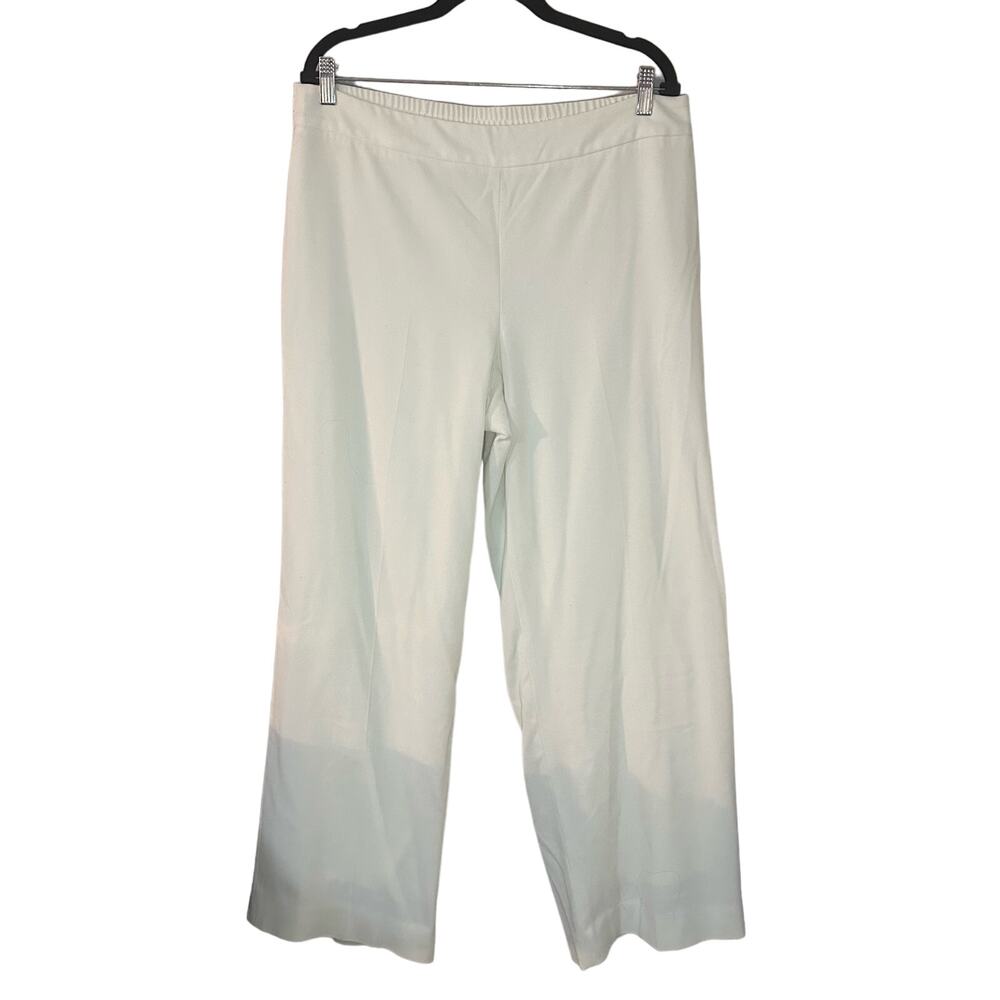 Coldwater Creek Wide Leg Trousers Size L/14 in Cream
